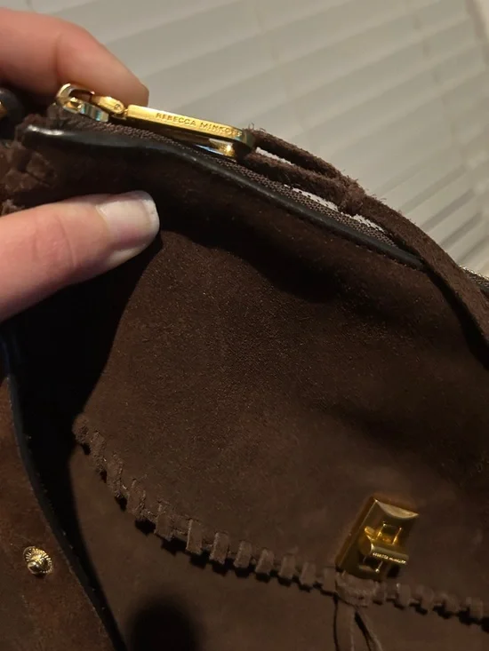 Rebecca Minkoff Darren Top Zip Leather Shoulder Bag - Picture 6 of 13